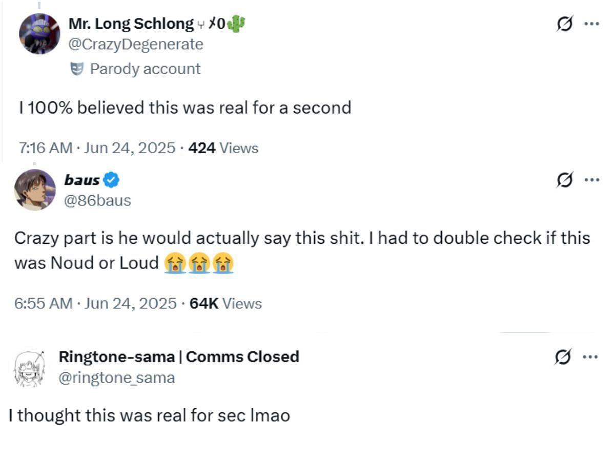 Netizens commenting on DailyNoud's post (Image via X/ @DailyNoud)